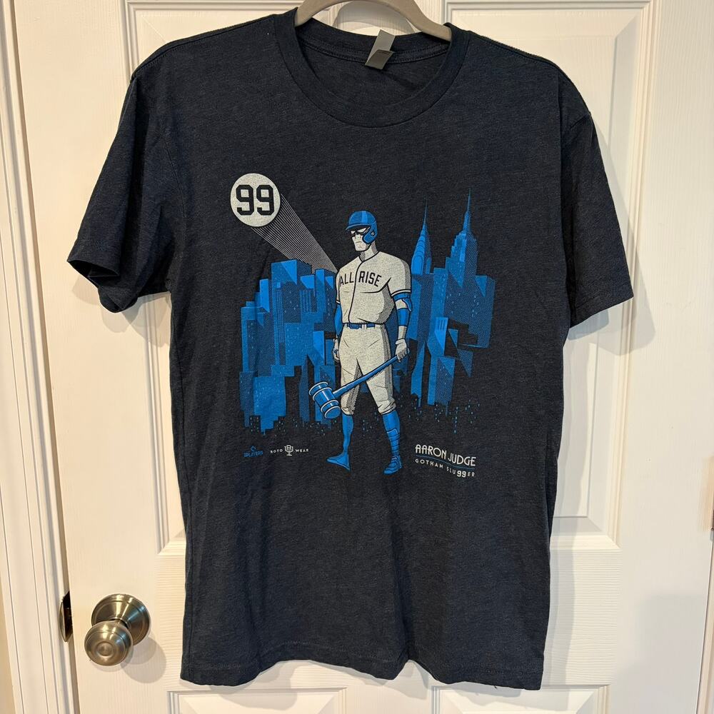 Rotowear Aaron Judge Gotham Slugger Tee Navy Medium